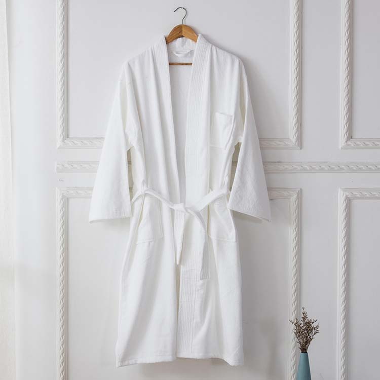 Towel cut velvet bathrobe