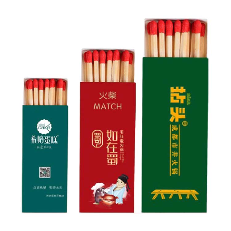 Factory Direct Stock Customizable Logo Wooden Stick Matches Custom Hotel Advertising Safety Matchbox Matches