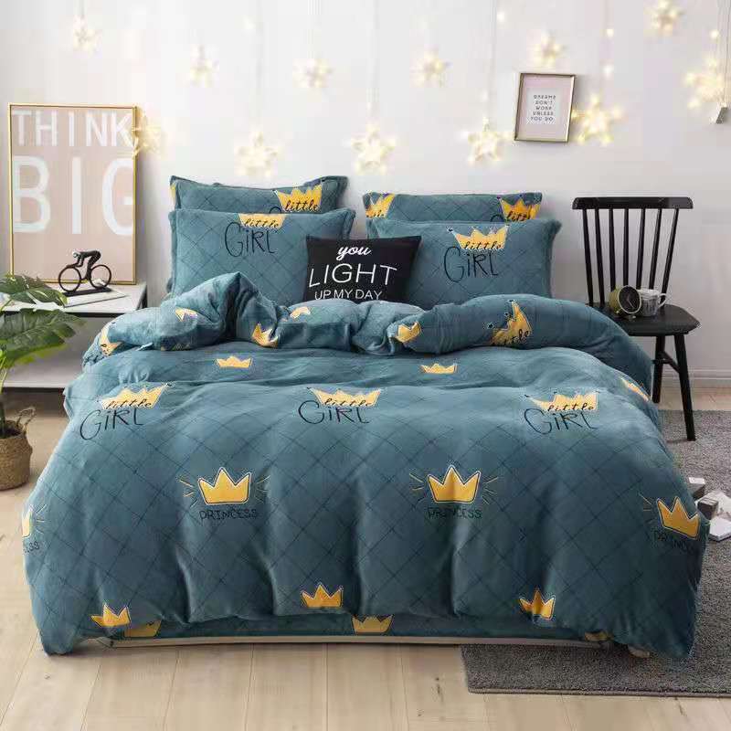 冬季加厚法兰绒珊瑚绒被套