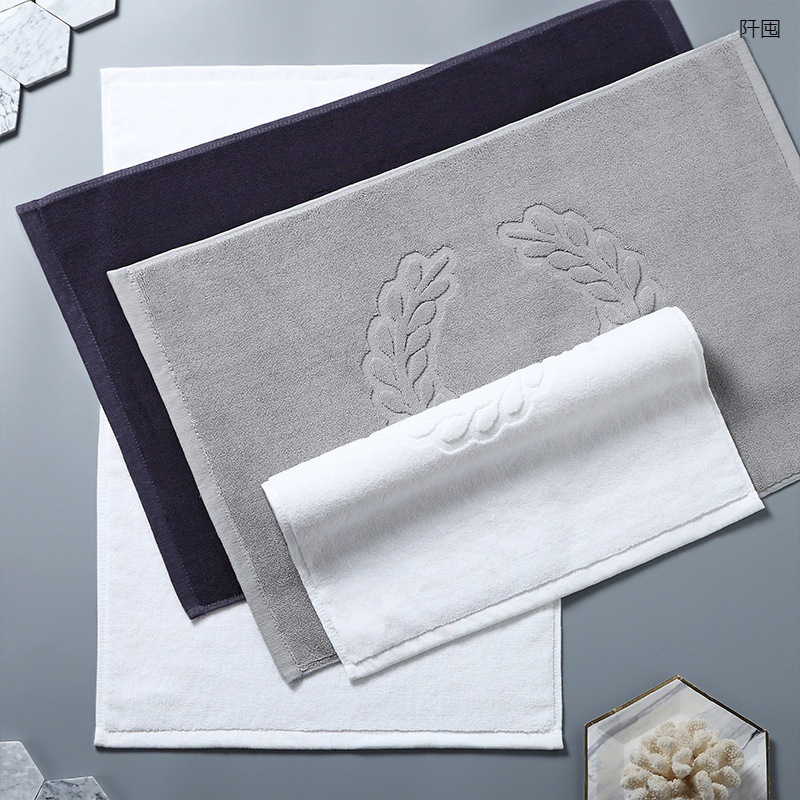 吸水踩脚纯棉地巾