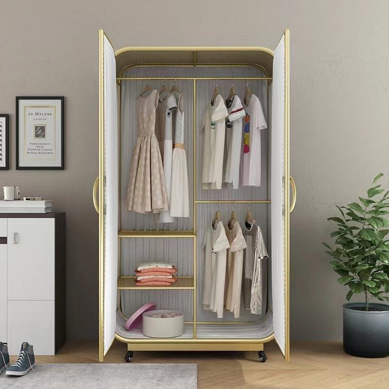 铁艺可移动衣柜挂衣架落地