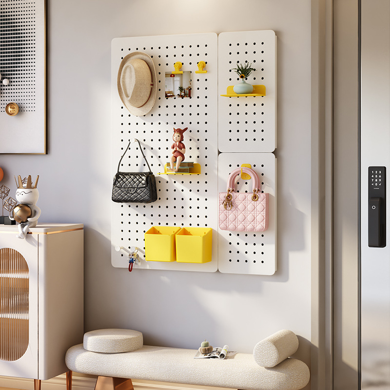 金属墙壁书架挂衣墙板