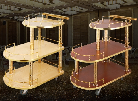 Dining car, wine car hotel hand -pushes a small cart