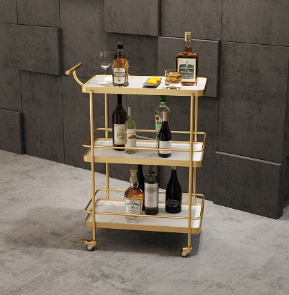 Hotel restaurant Upscale wine cart three-layer trolley cake tea cart mobile food cart cart