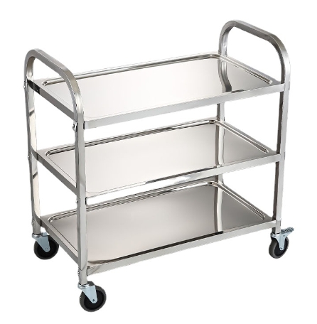 Wholesale thickened stainless steel trolley hotel food delivery bowl truck