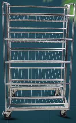 Stainless steel trolley Food factory hotel kitchen stainless steel drain car dish disinfection car