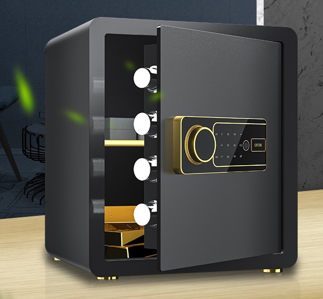 Small anti-theft password office safe intelligent alarm fingerprint safe box