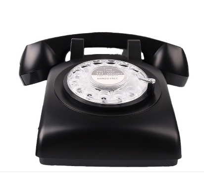 Antique telephone card in hotel rooms home fixed vintage landline telephone dial-up telephone
