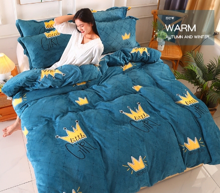 Coral flannel duvet cover