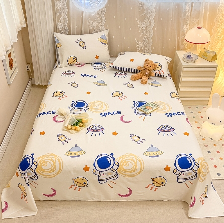 Cotton printed heavy woolen bed sheet