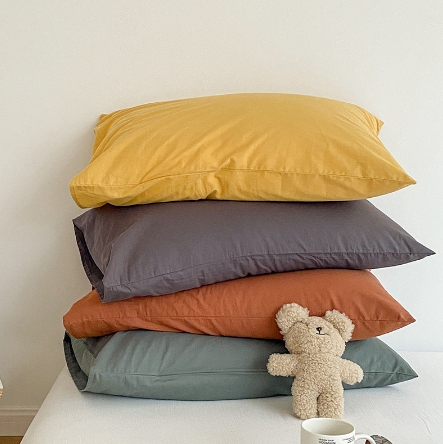 All cotton washed cotton pillowcase